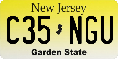 NJ license plate C35NGU