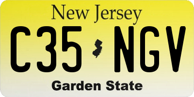 NJ license plate C35NGV
