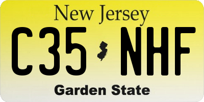 NJ license plate C35NHF