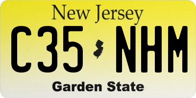 NJ license plate C35NHM