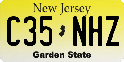 NJ license plate C35NHZ