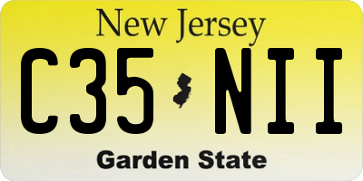 NJ license plate C35NII