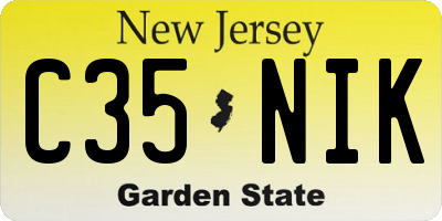 NJ license plate C35NIK