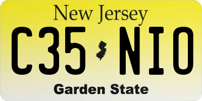 NJ license plate C35NIO