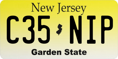 NJ license plate C35NIP