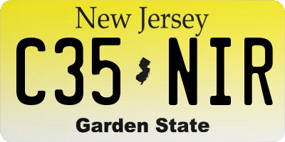 NJ license plate C35NIR