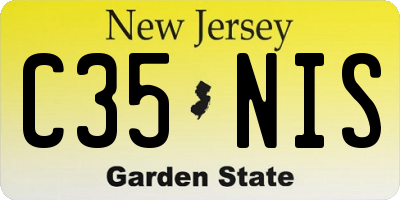NJ license plate C35NIS