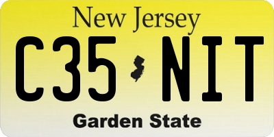NJ license plate C35NIT