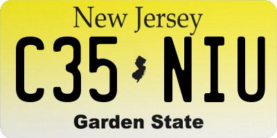 NJ license plate C35NIU