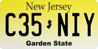 NJ license plate C35NIY