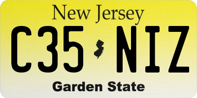 NJ license plate C35NIZ