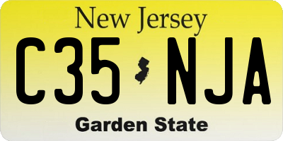 NJ license plate C35NJA