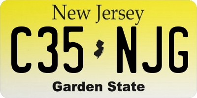 NJ license plate C35NJG
