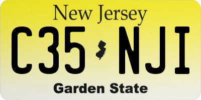 NJ license plate C35NJI