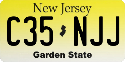 NJ license plate C35NJJ