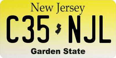 NJ license plate C35NJL