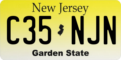 NJ license plate C35NJN
