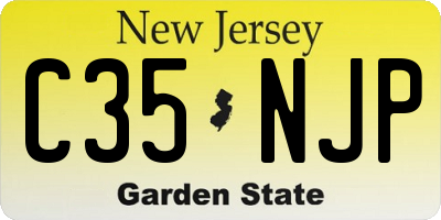NJ license plate C35NJP