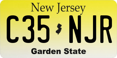 NJ license plate C35NJR