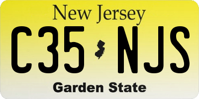 NJ license plate C35NJS