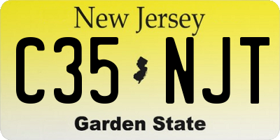 NJ license plate C35NJT