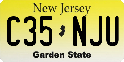 NJ license plate C35NJU