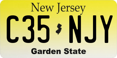 NJ license plate C35NJY