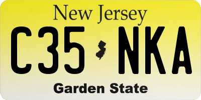 NJ license plate C35NKA