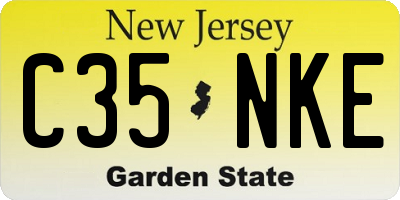 NJ license plate C35NKE