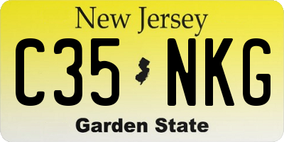 NJ license plate C35NKG