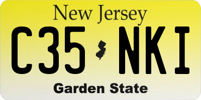NJ license plate C35NKI