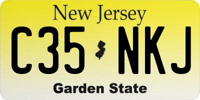 NJ license plate C35NKJ