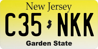 NJ license plate C35NKK