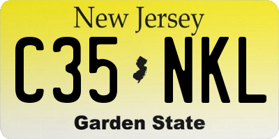 NJ license plate C35NKL