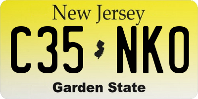 NJ license plate C35NKO