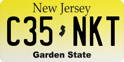 NJ license plate C35NKT