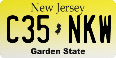 NJ license plate C35NKW
