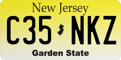 NJ license plate C35NKZ