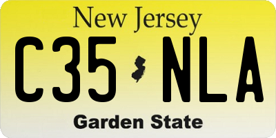 NJ license plate C35NLA