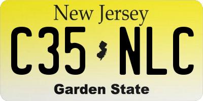 NJ license plate C35NLC