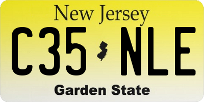 NJ license plate C35NLE