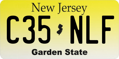 NJ license plate C35NLF