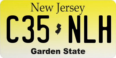 NJ license plate C35NLH