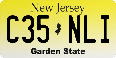 NJ license plate C35NLI