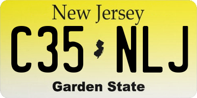 NJ license plate C35NLJ