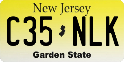 NJ license plate C35NLK