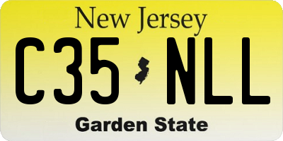 NJ license plate C35NLL