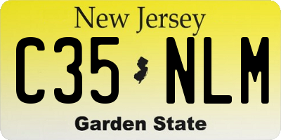NJ license plate C35NLM