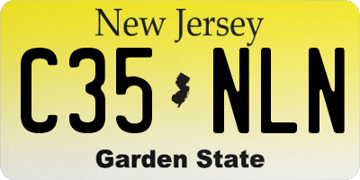 NJ license plate C35NLN