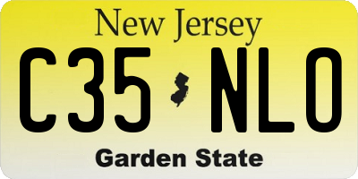 NJ license plate C35NLO